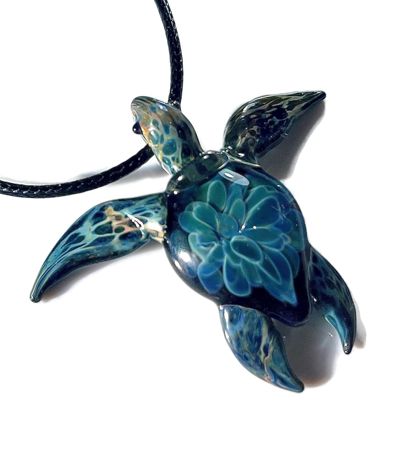 Authentic Handcrafted Glass Hawaiian Honu Sea Turtle Pendant