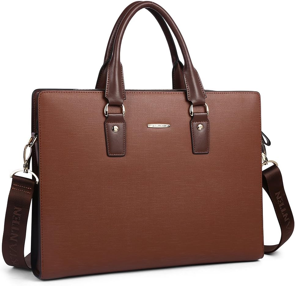 BOSTANTEN Leather Lawyers Briefcase for Business Professionals