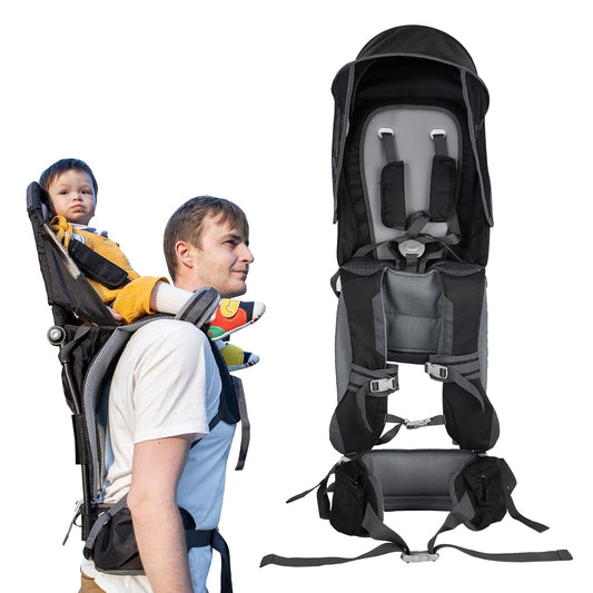 Baby Shoulder Carrier for Hiking with Rain Cover and Sun Shade