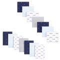 Hudson Baby Flannel Burp Cloths and Blankets Set for Newborns
