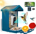 Smart Bird Feeder with Camera Outdoors 2.5K HD - Solar Roof