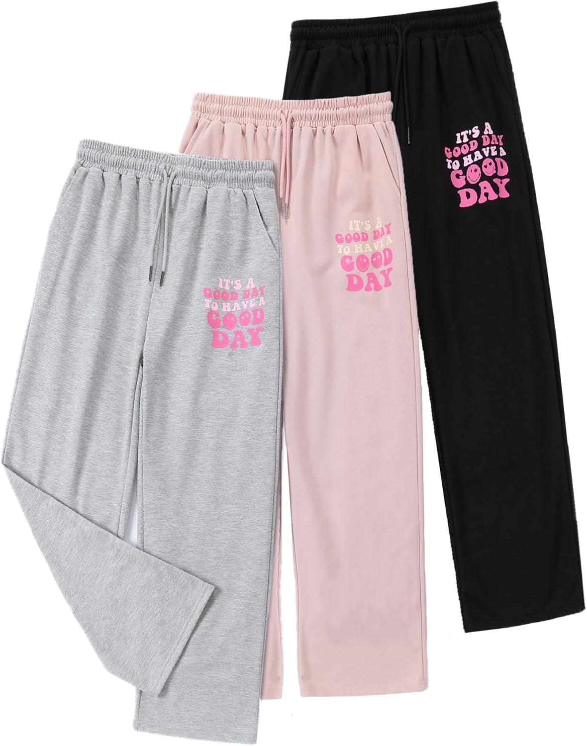 Trendy Girls Sweatpants Joggers with Pockets for Tween Style