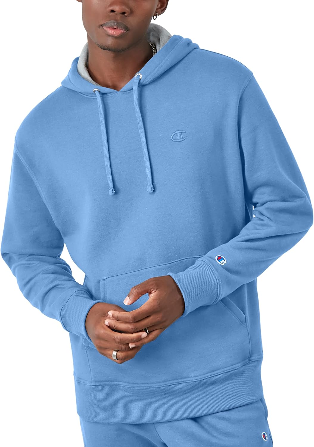 Champion Men's Powerblend Hoodie - Comfortable Fleece Sweatshirt