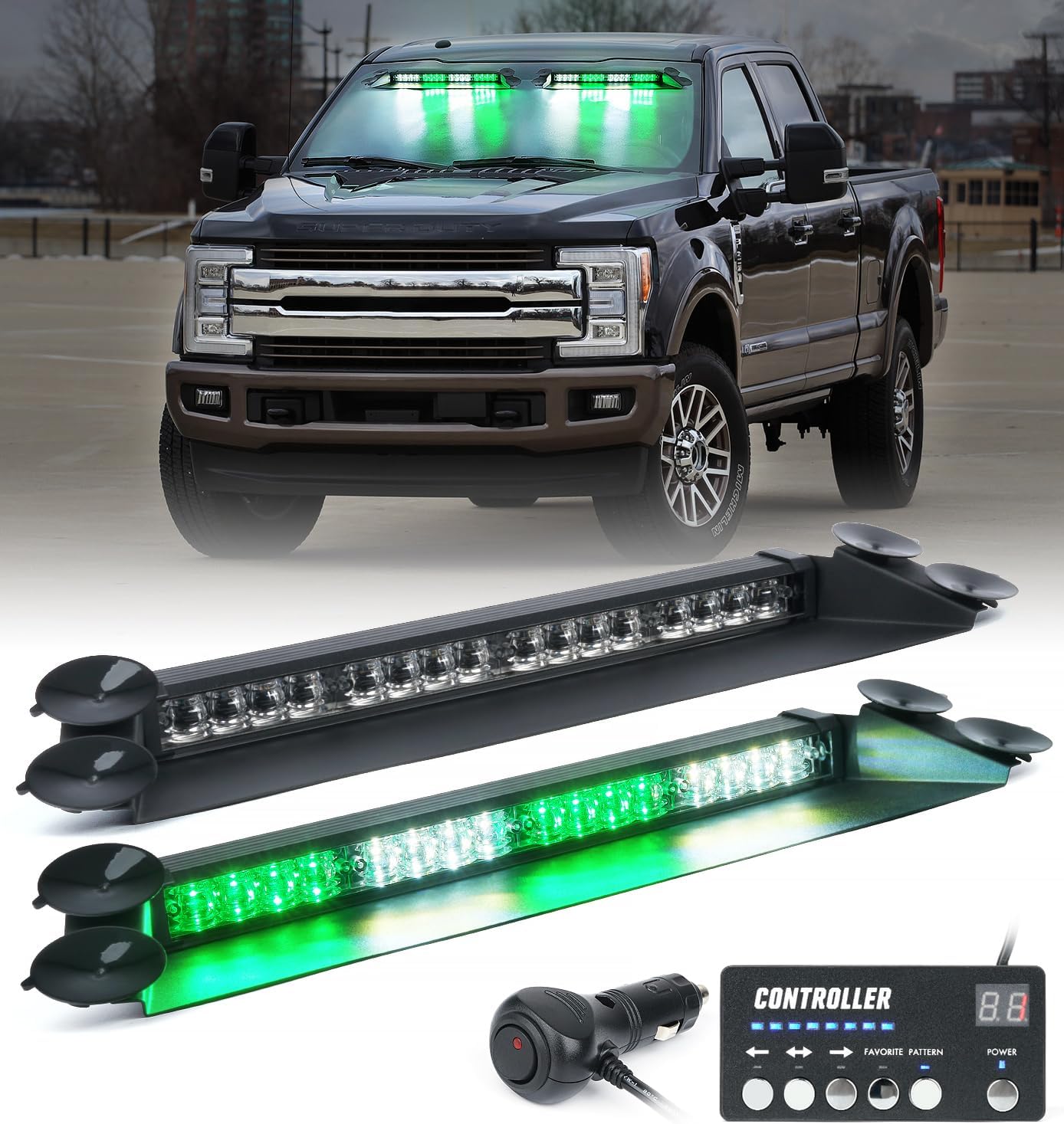 LUMENIX LED Emergency Dash Strobe Lights for Safety