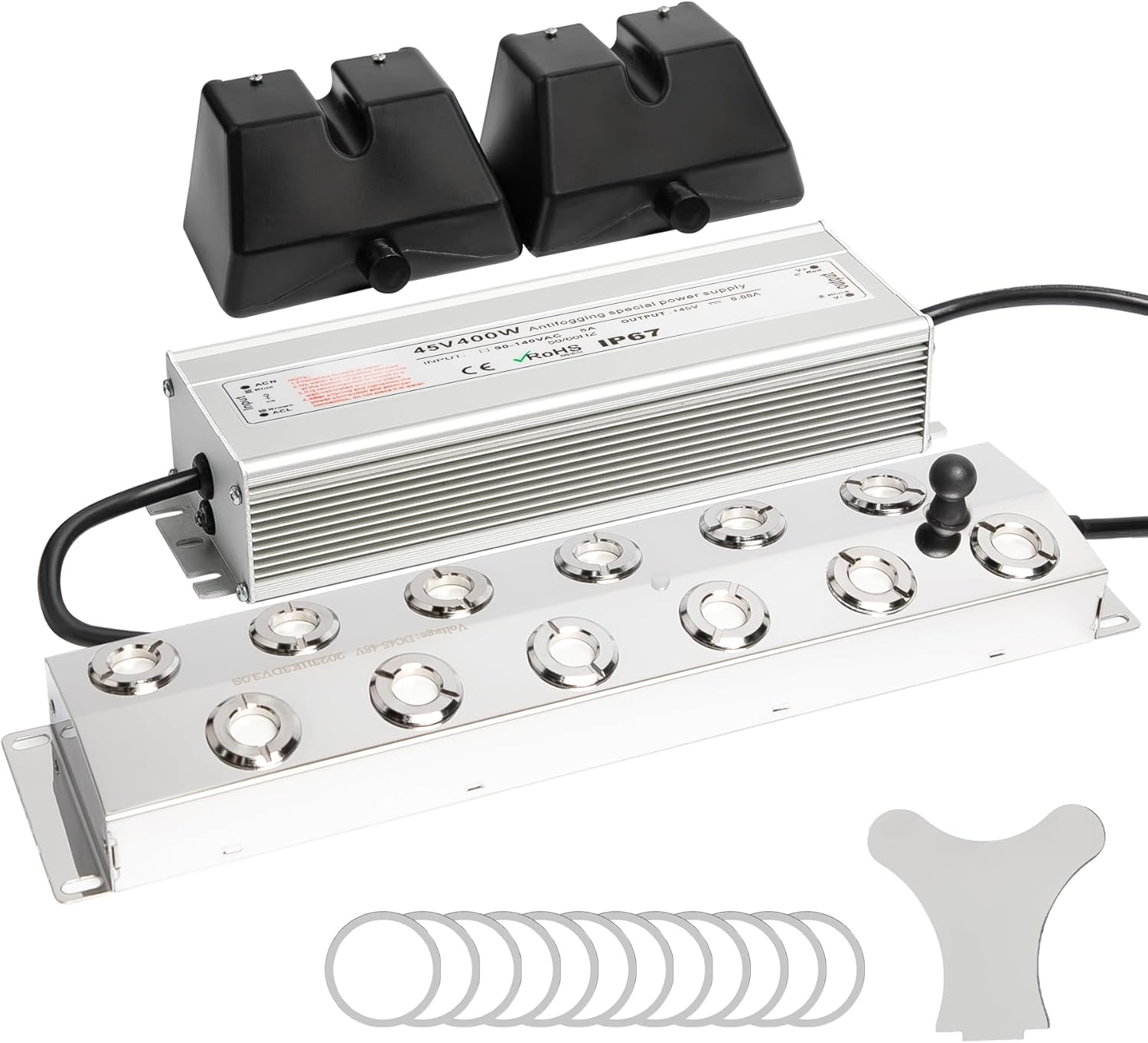 Upgrade Ultrasonic Fogger 12 Head for Pond and Greenhouse Use