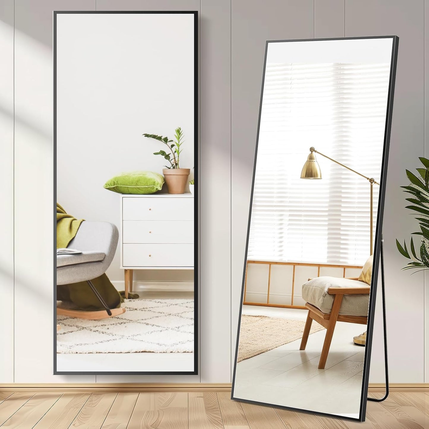 DUMOS Full Length Mirror 65in x 21in for Bedroom or Cloakroom