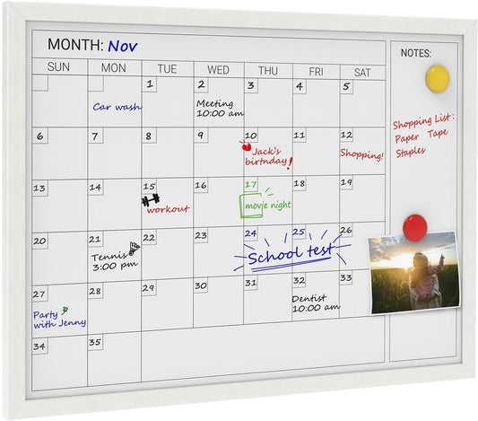 Comix Dry Erase Calendar Whiteboard for Home and Office Use