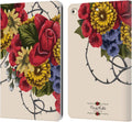 Frida Kahlo Vine Red Florals Leather Wallet Case for iPad 9.7