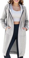 Hoodies for Women Full Zip Long Fleece Sweatshirt - Cozy Everyday Wear