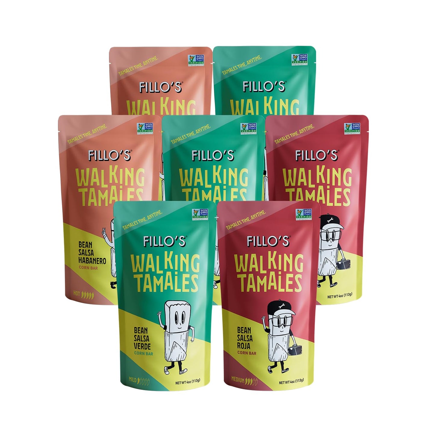 Fillo's Walking Tamales Savory Variety Pack for Quick Meals