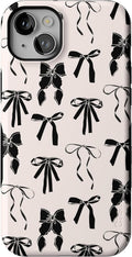 Casely iPhone 14 Plus Case Goth Girlie Black Bows - Bold Protection