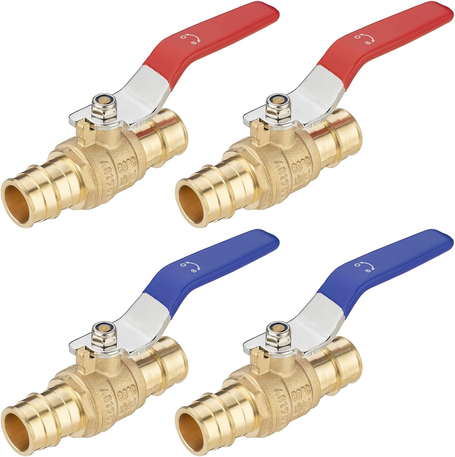Lidertik 3/4 inch PEX-A Expansion Ball Valve Shut Off Valve Set