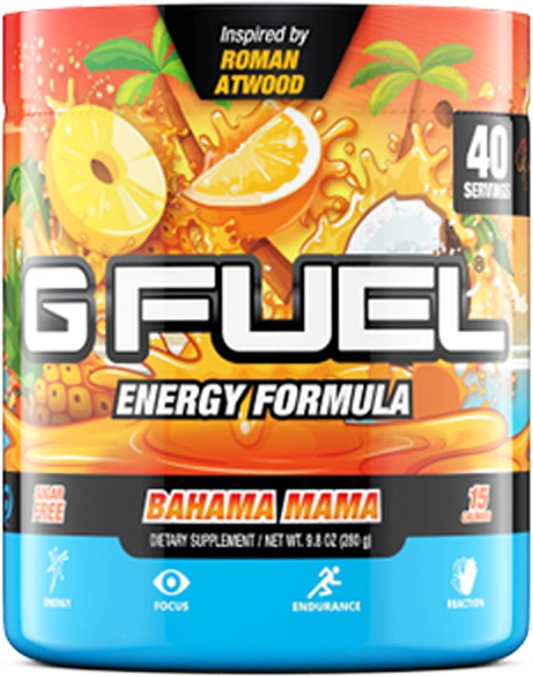 G Fuel Bahama Mama Energy Drink Powder for Focus and Energy