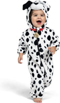 Toddler Dalmatian Hooded Jumpsuit Costume - Soft Flannel Puppy Romper