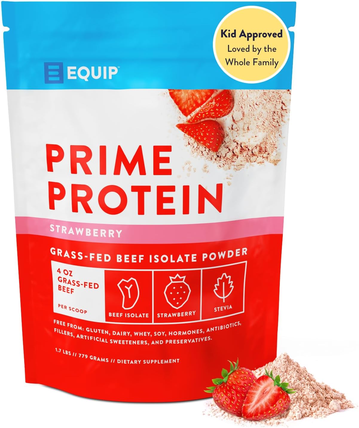 Equip Foods Prime Protein Powder - Clean Grass Fed Beef Protein