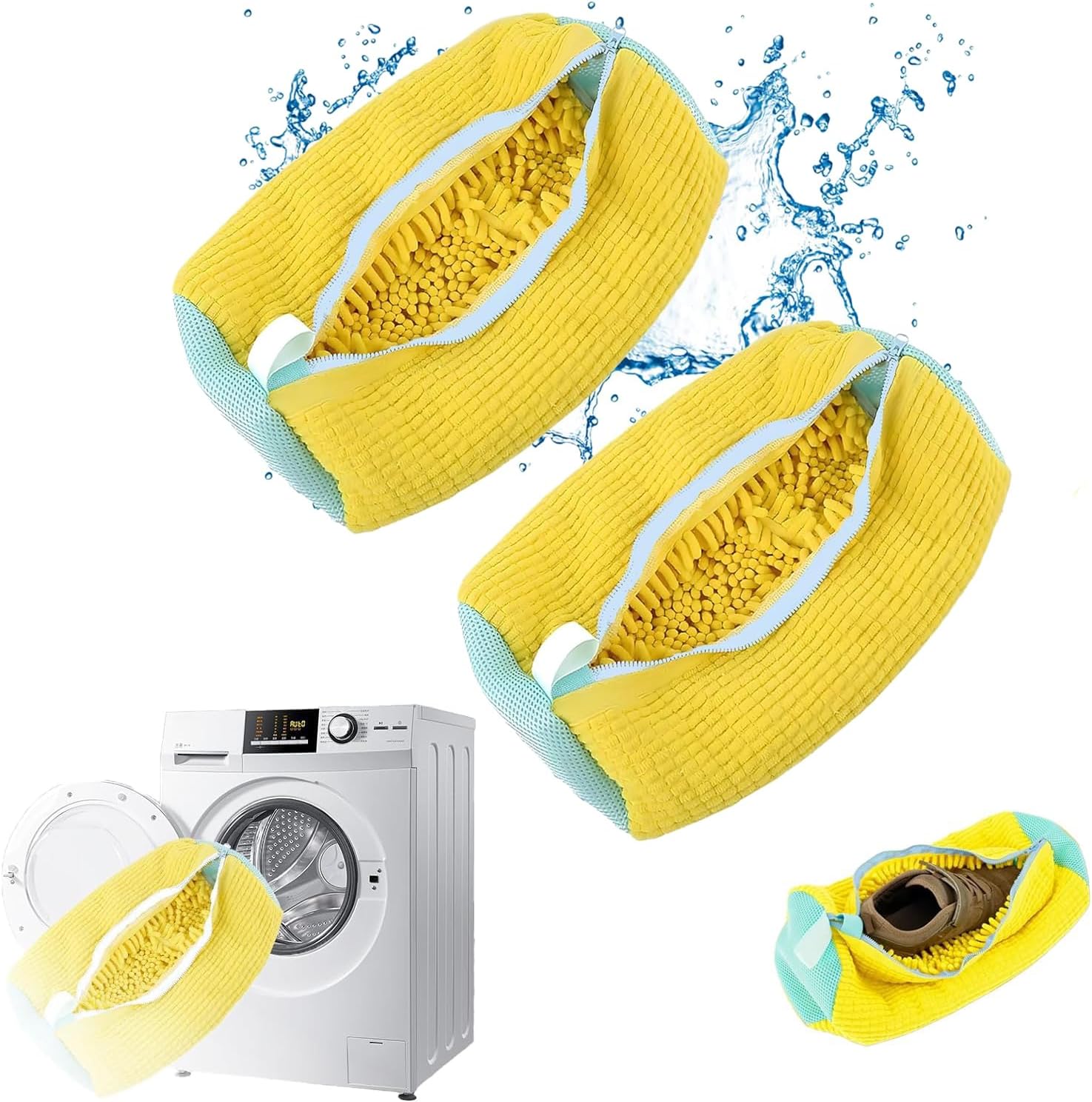 2 Pack Shoe Washing Bags - 360 Cleaning for Sneakers