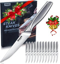 Huusk Serrated Steak Knives Set 4.5in - Precision Cuts for Table