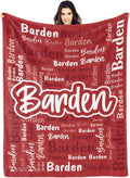 Custom Blanket with Name Personalized Flannel Throw - Soft