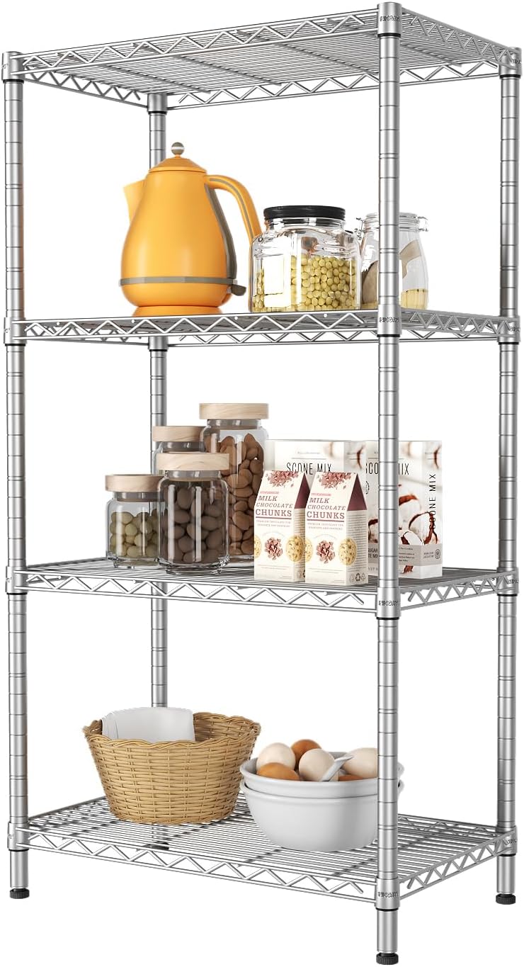 Adjustable Storage Shelf for Kitchen and Bathroom Organization
