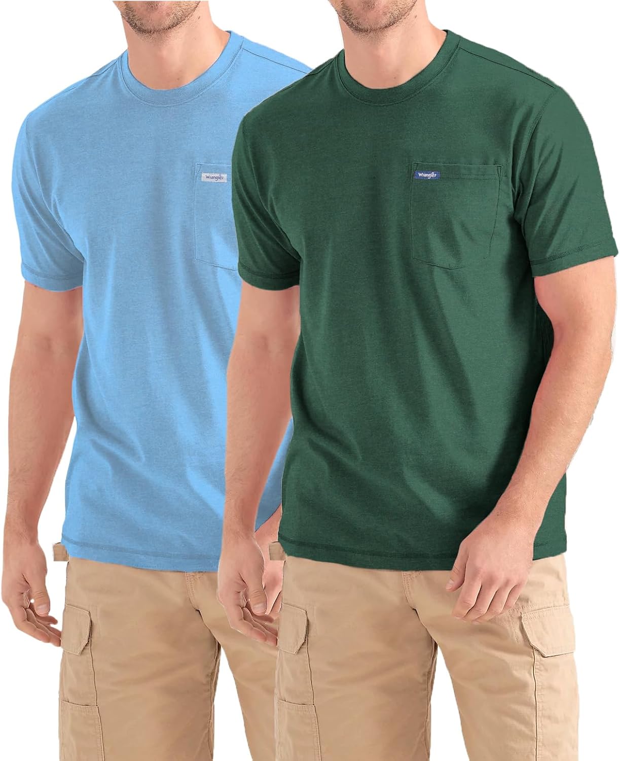 Wrangler Big and Tall T-Shirts for Men - 2 Pack Cotton Tee