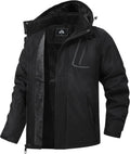 Men's Mountain Winter Coat for Cold Weather - Waterproof Fleece Hood