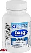Colace Regular Strength Stool Softener 250 Count - Gentle Relief