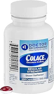 Colace Regular Strength Stool Softener for Gentle Relief