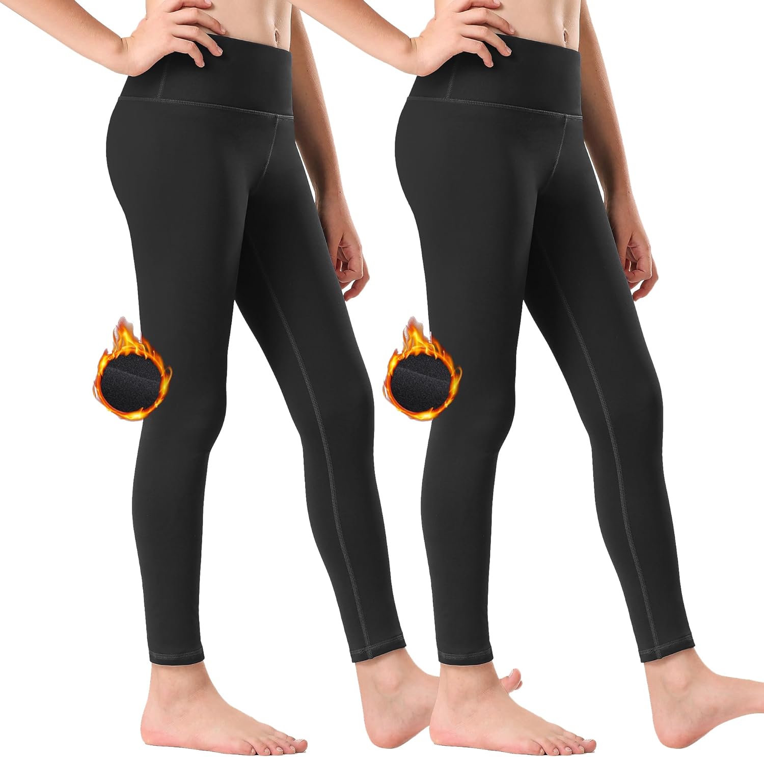Stelle Girl's Fleece Lined Leggings for Warm Winter Comfort