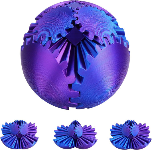 ATESSON 3.15'' Gear Sphere Fidget Ball - Anxiety Relief & Decor