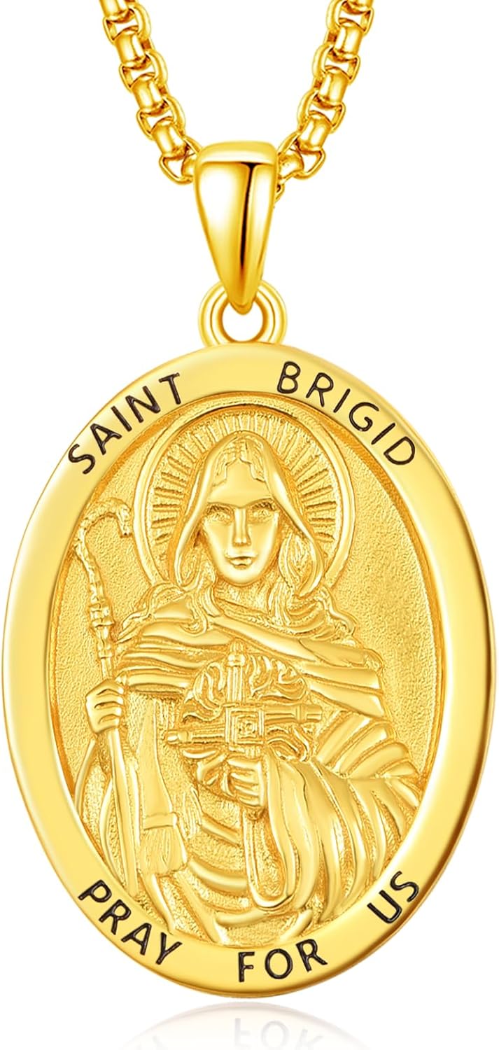 925 Sterling Silver Patron Saint Medals Amulet Necklace for Men