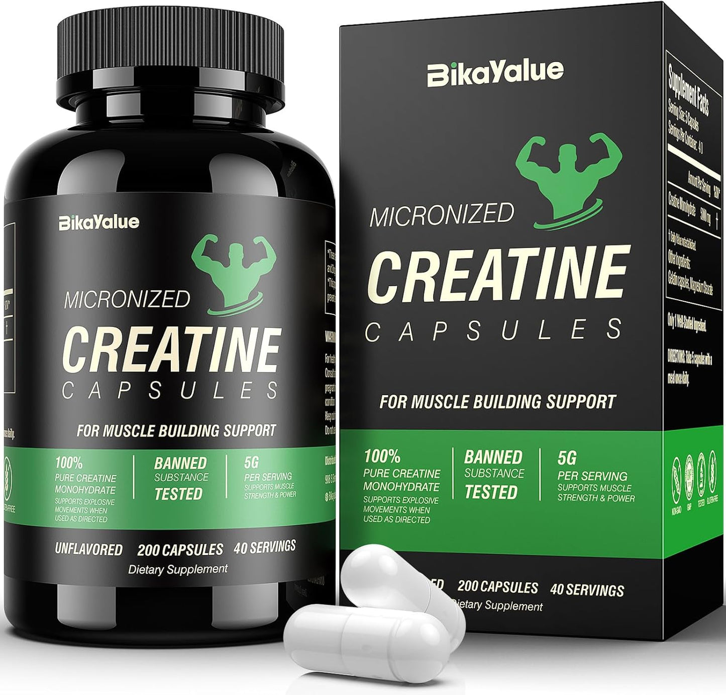 Creatine Monohydrate Capsules for Energy, Recovery & Strength
