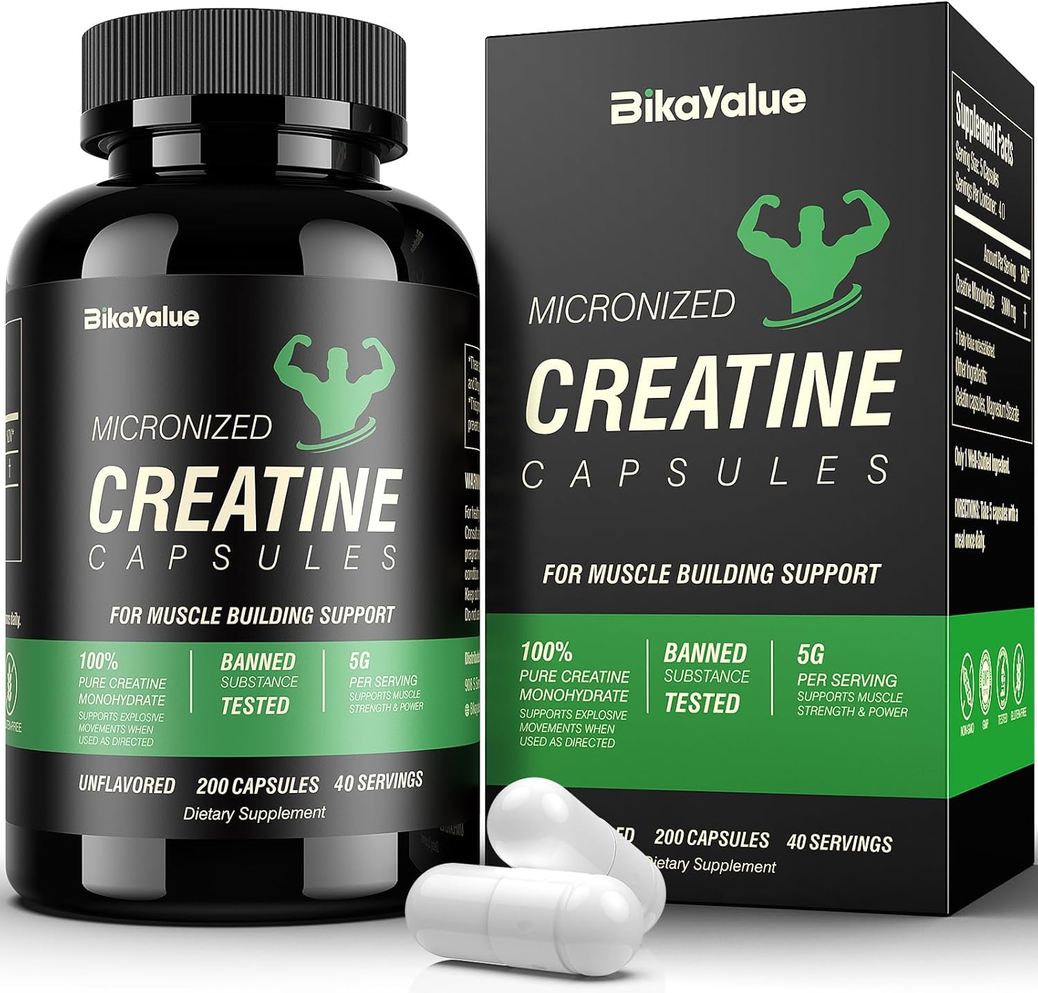 Creatine Monohydrate Capsules for Energy, Recovery & Strength