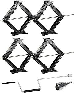 WEIZE RV Trailer Stabilizer Jacks Set of 4 for Leveling Needs