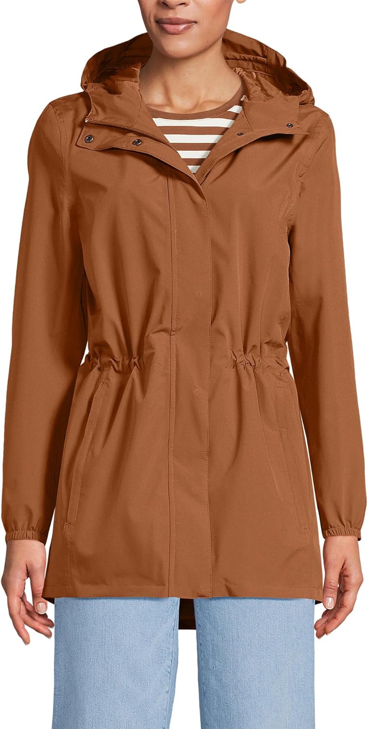 Lands' End Squall Packable Waterproof Raincoat for All Seasons
