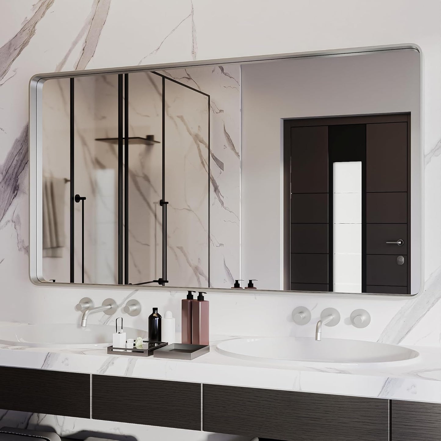 ISKMs 55 x 30 Inch Rounded Rectangle Bathroom Mirror Review