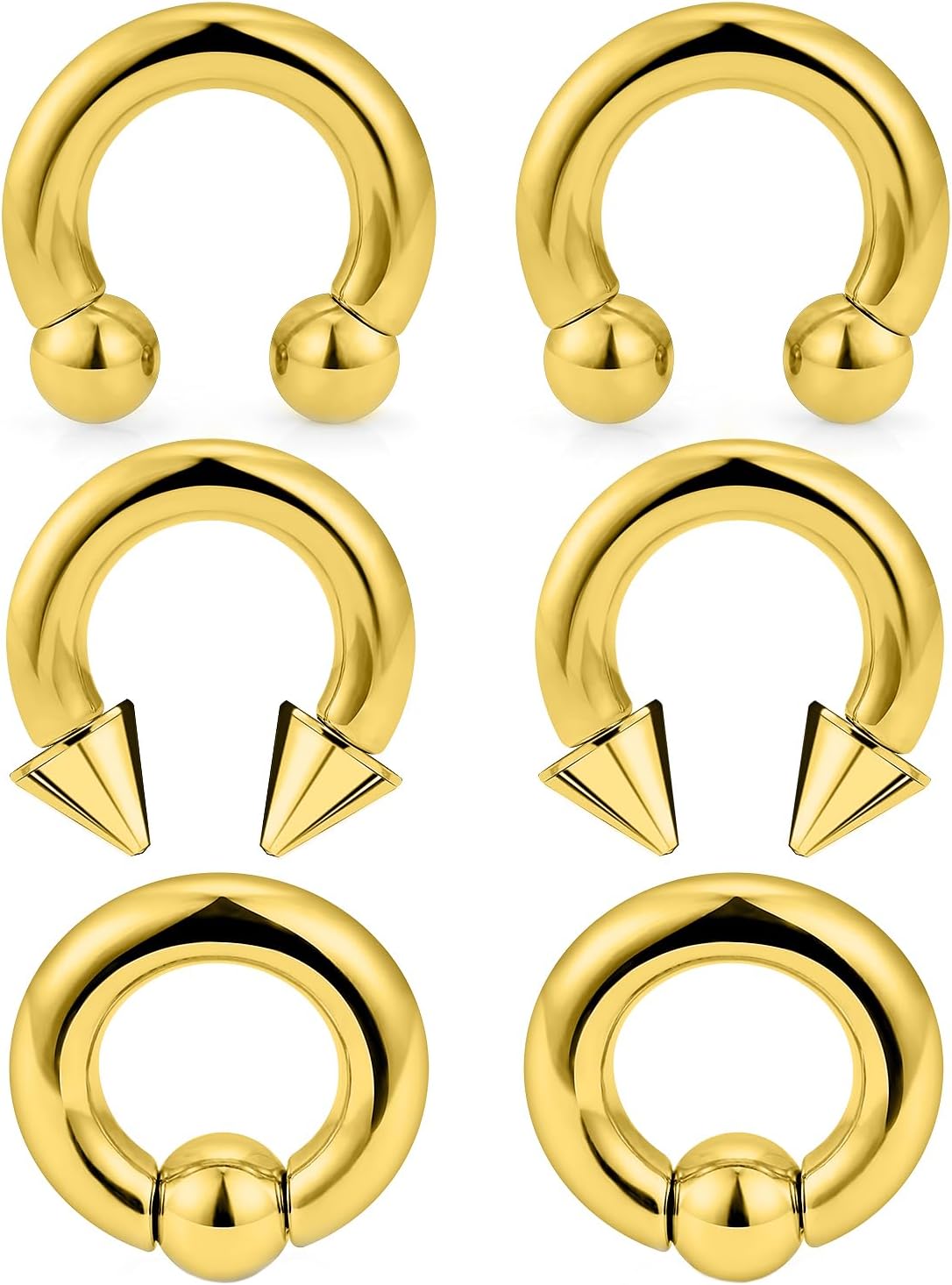Ocptiy 00G 0G 2G 4G 6G 8G 10G 12G 14G 16G Septum Rings