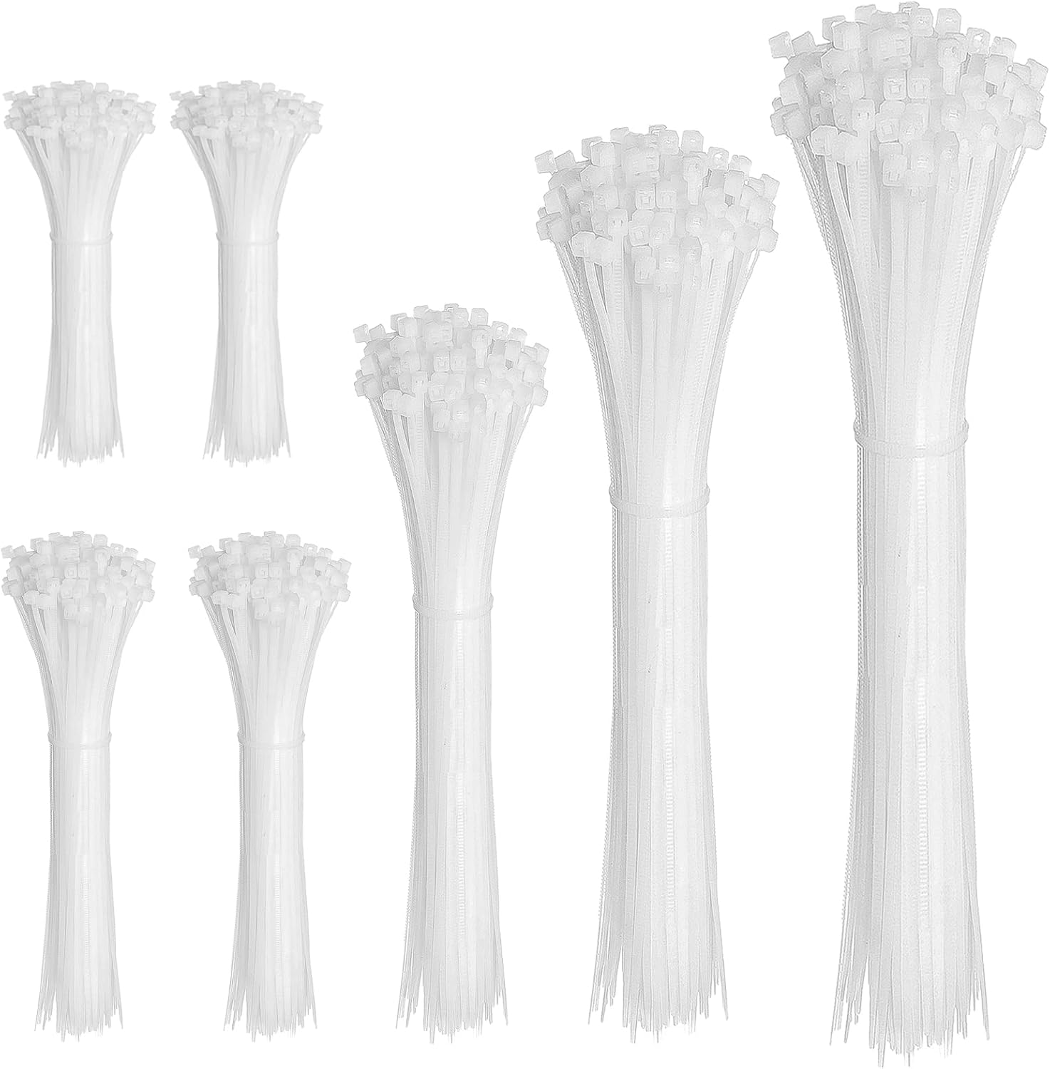 OUPENG 600pc Self-Locking Nylon Zip Ties - Ultimate Wire Management Solution