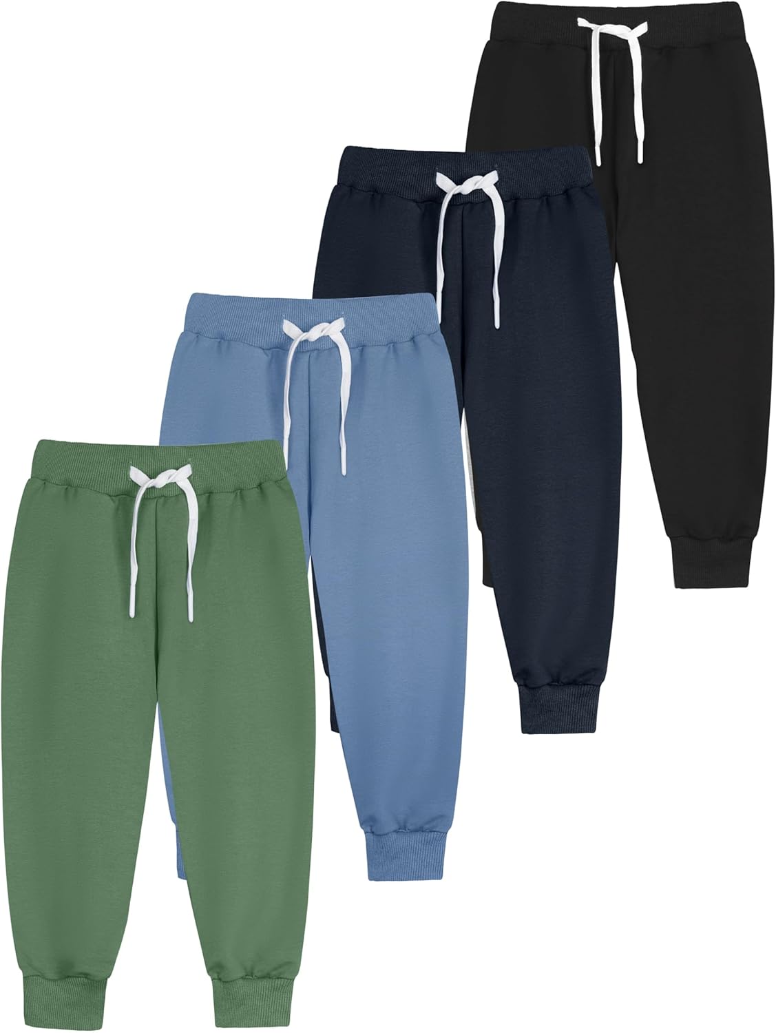 Resinta 4 Pack Toddler Boys Joggers Sweatpants for Active Play