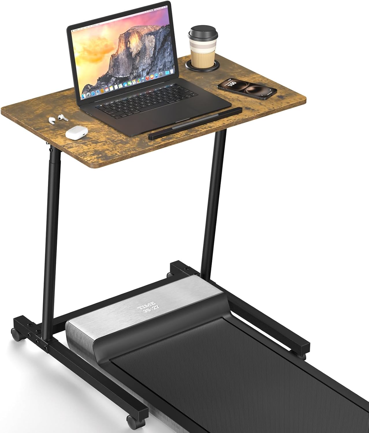 Treadmill Desk with Wheels for Walking Pad and Laptop Use