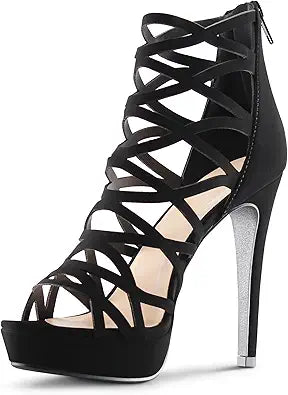 Alexandra Womens Open Toe High Heels Platform Shoes for Style