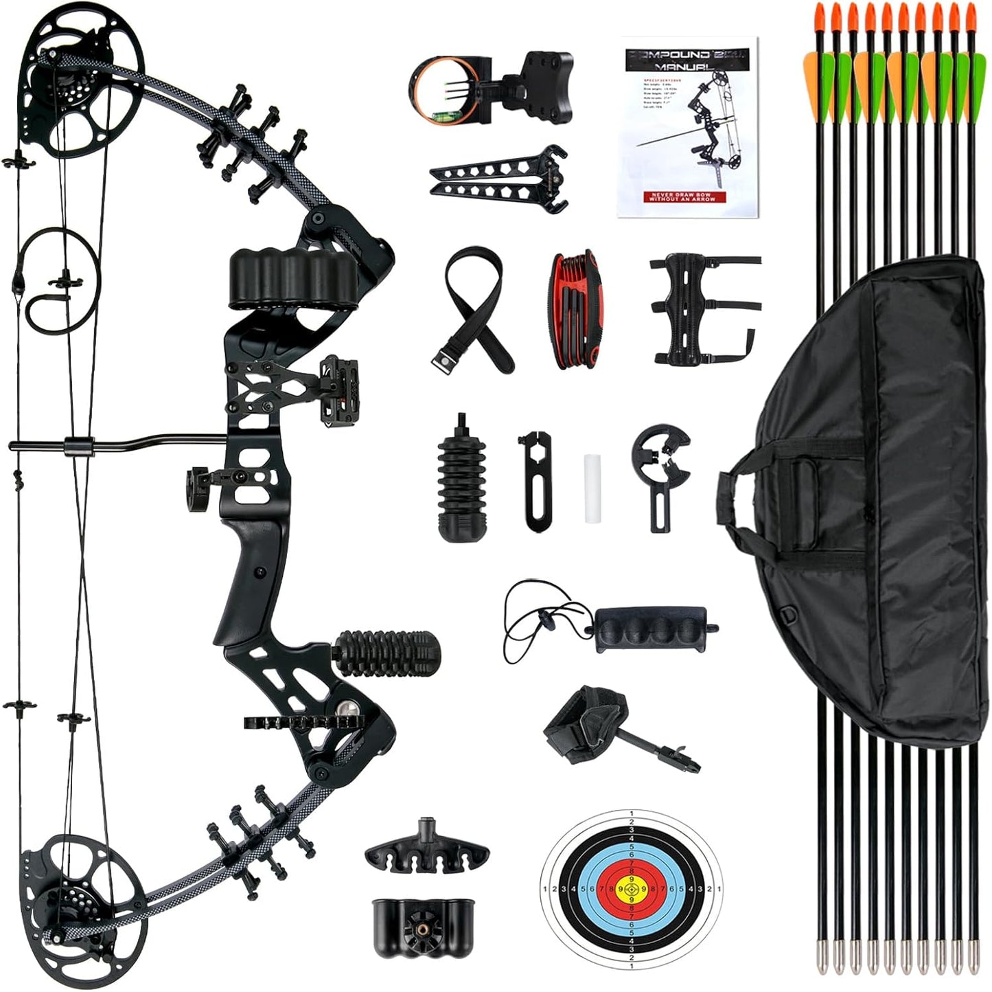 Youth Compound Bow Set for Teens and Beginners - Adjustable Power