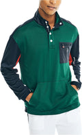 Nautica Sustainable Mock-Neck Pullover - Eco-Friendly Style