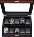 BEWISHOME 10-Slot Luxury Watch Organizer