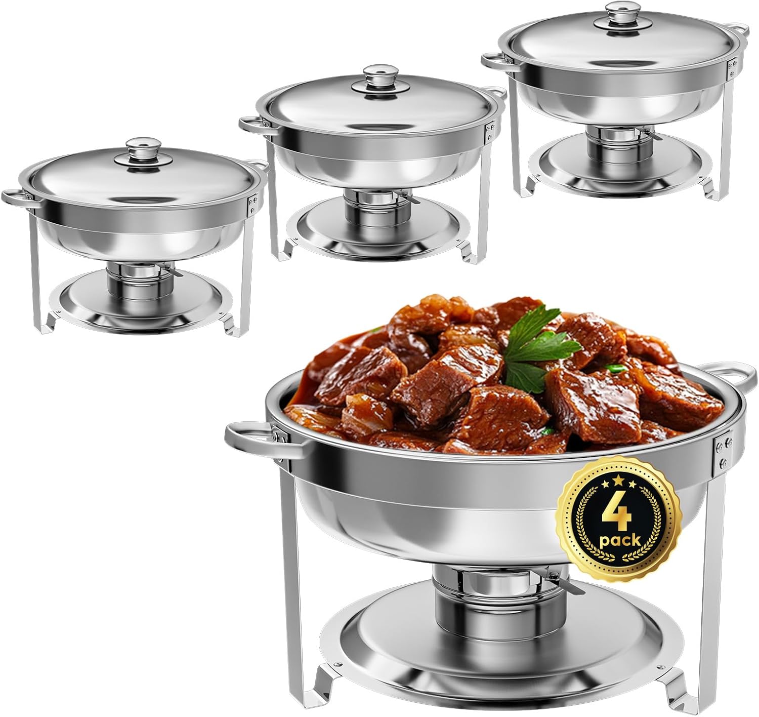 Chafing Dish Buffet Set 4 Pack for Catering Events and Parties