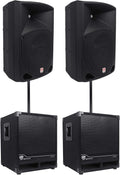 Rockville RPG10 PA Bundle with Dual Subs and Poles - Powerful Live