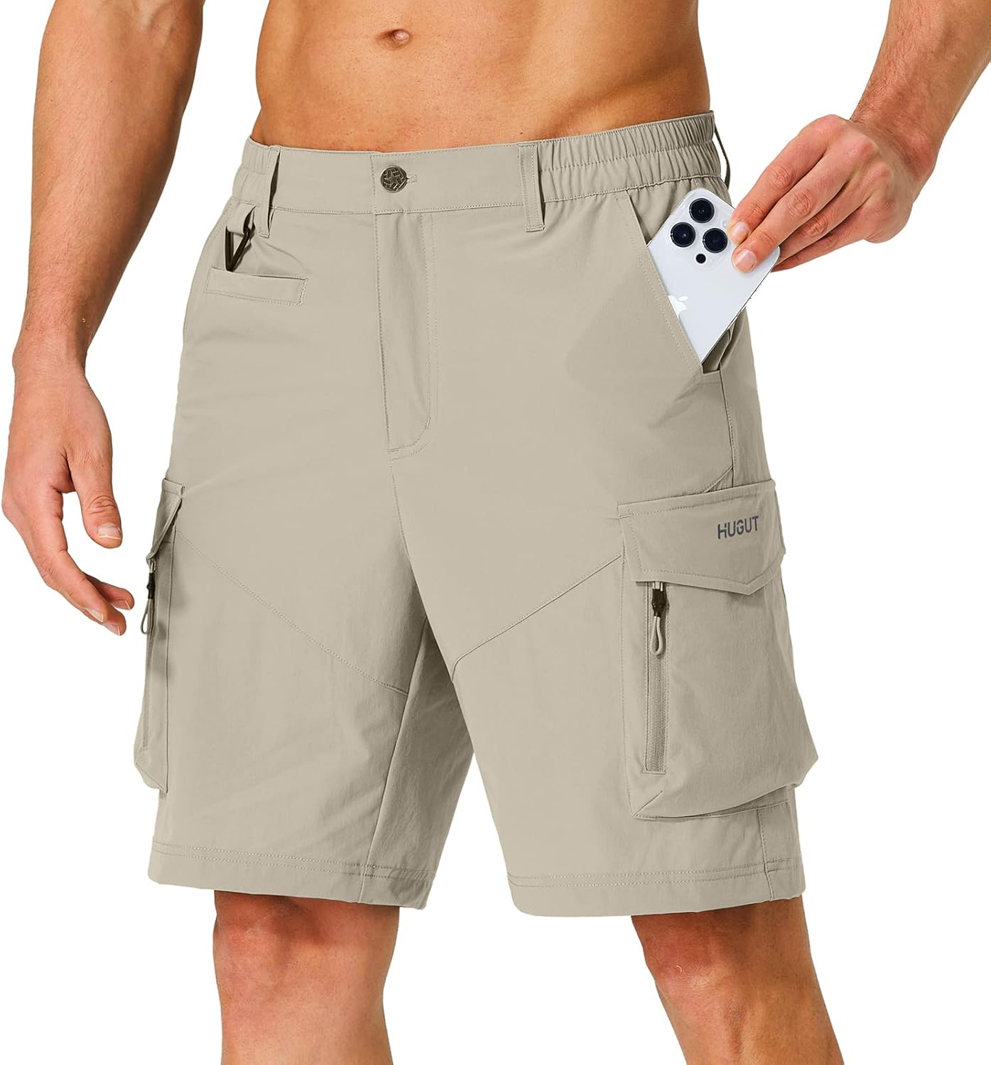 Men's Hiking Cargo Shorts Quick Dry Lightweight Travel Shorts