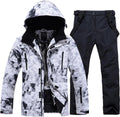 Men's Ski Suit Two Piece Snowboard Jacket and Pants Set - Warm