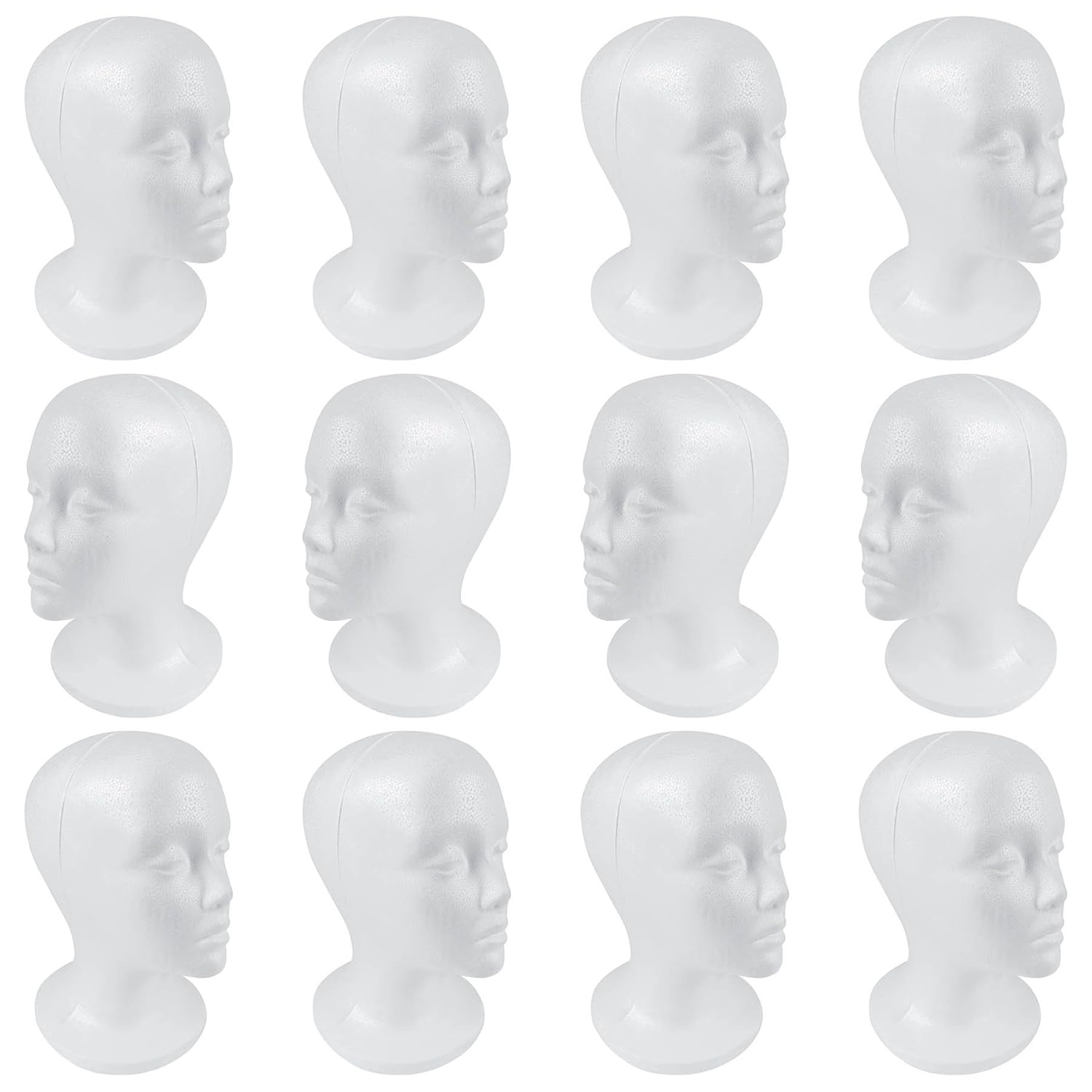 SHANY Styrofoam Model Heads for Wigs - 11 Inch Female Mannequin