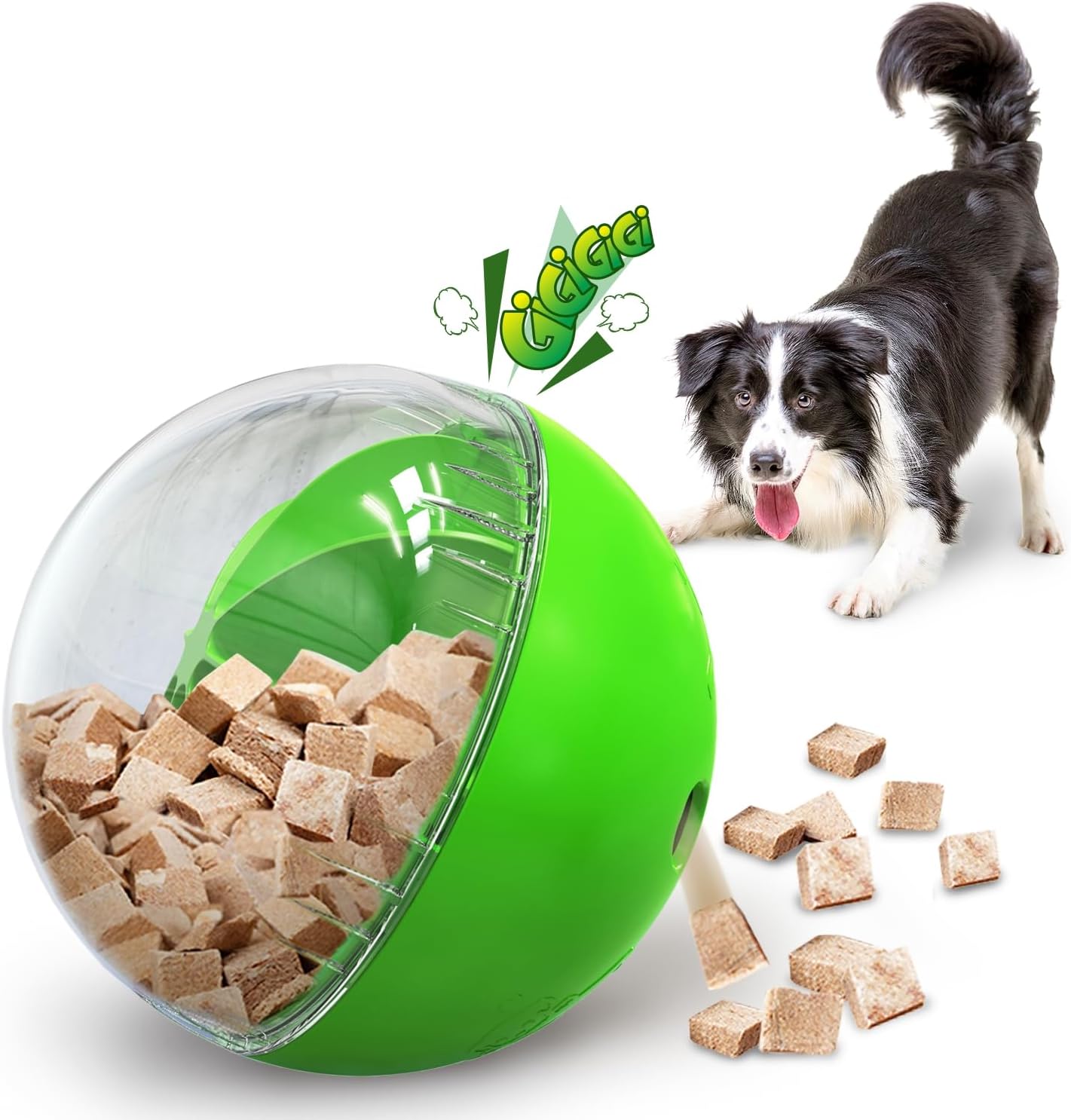 Interactive Dog Treat Toy - Mental Stimulation (Green)