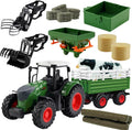 Farm Toys Tractor with Trailer 1/24 Scale Playset - Imaginative Farm
